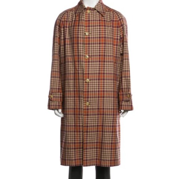 Piacenza Plaid Print Overcoat - Picture 2 of 4